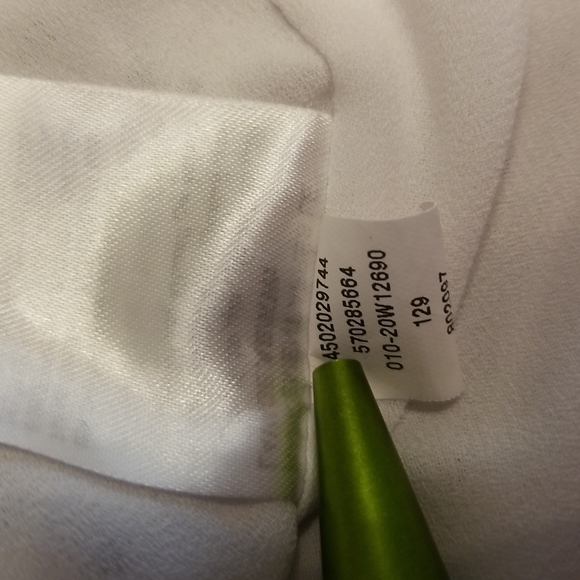 WHBM white with black polka dots sheer lined blouse long sleeve career tie neck - Picture 4 of 10